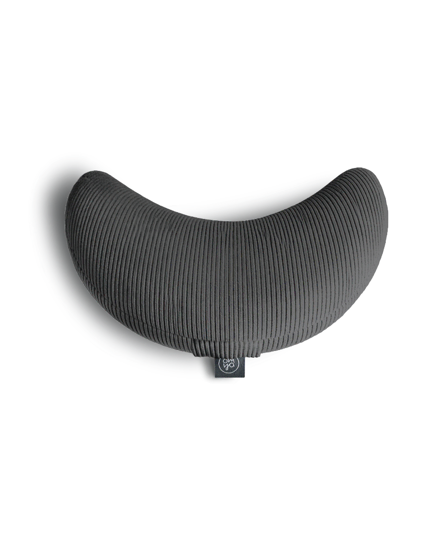 Design Yoga Halbmond Kissen - Granit Cord