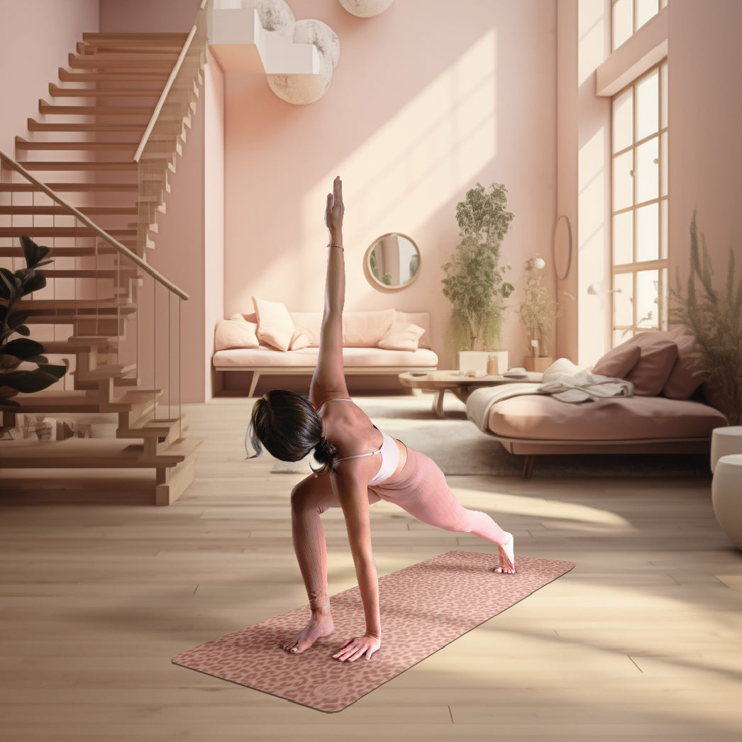 Advanced Grip Yogamatte - Rosé Wild Cat